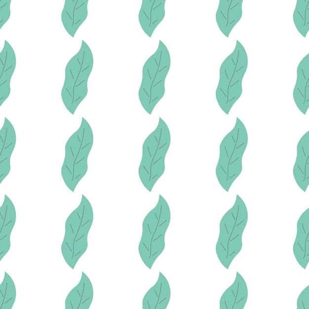 Hojas de patrones sin fisuras Ilustración botánica dibujada a mano vectorial Estilo bastante escandinavo para tela