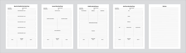 Hojas de planificación de marketing de eventos V20