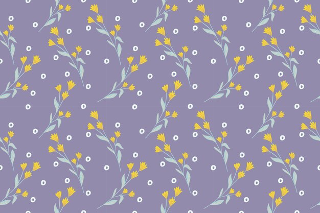 Hojas de plantas de flores rojas verdes Diseño de patrón de tarjeta Papel tapiz de impresión Patrón de fondo Vector