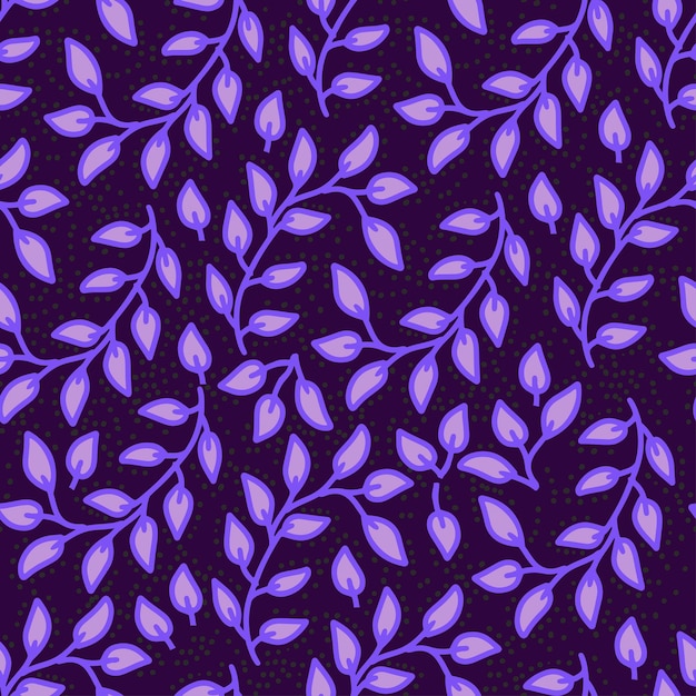 Las hojas púrpuras con patrón sin costuras Botánico floral exótico tela moderna con patrón textil fondo