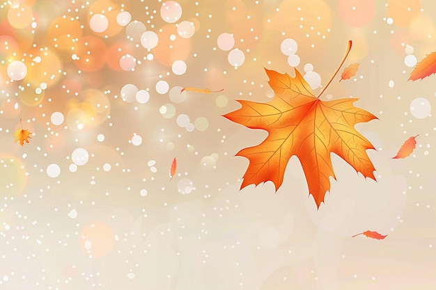 Hojas que caen en el fondo vectorial de otoño