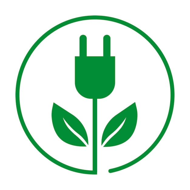Hojas de roseta verde Energía verde Ilustración vectorial