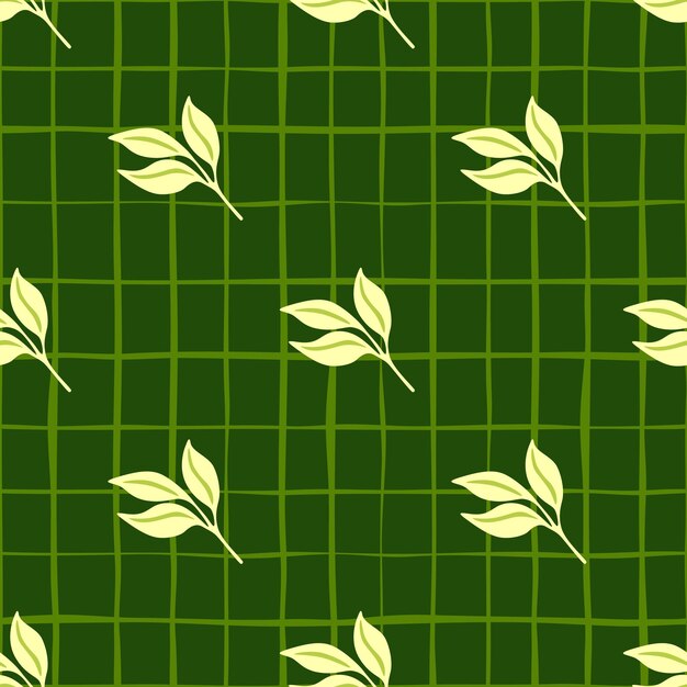 Hojas simples Patrón sin costuras Hoja de bosque decorativa Fondo de pantalla sin fin Fondo orgánico
