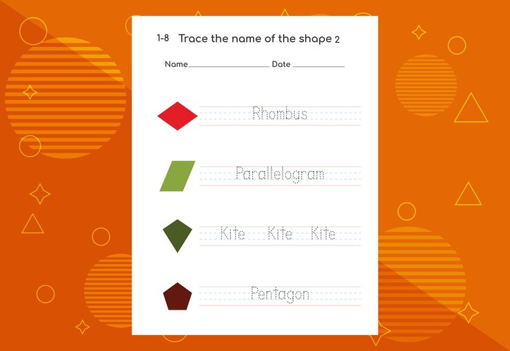 Vector hojas de trabajo de calco de palabras para niños ejercicios de calco de letras para niños