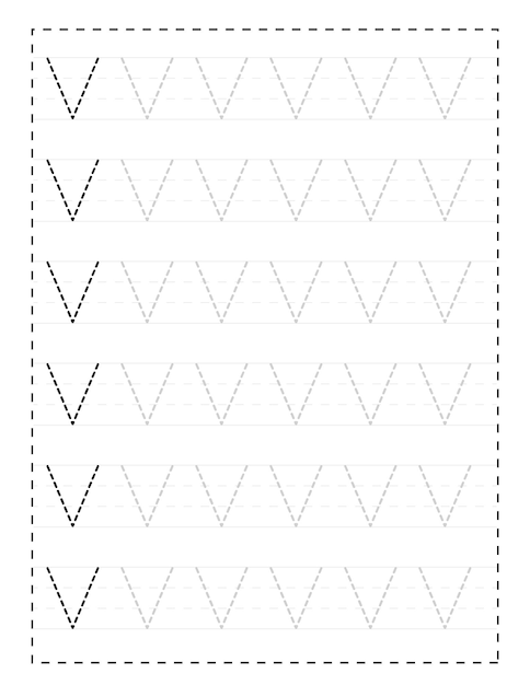 Hojas de trabajo de rastreo alfabético de letras mayúsculas para niños en edad preescolar y niños pequeños