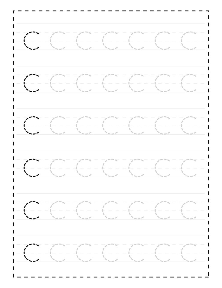 Vector hojas de trabajo de rastreo del alfabeto en letras minúsculas para niños en edad preescolar y niños pequeños