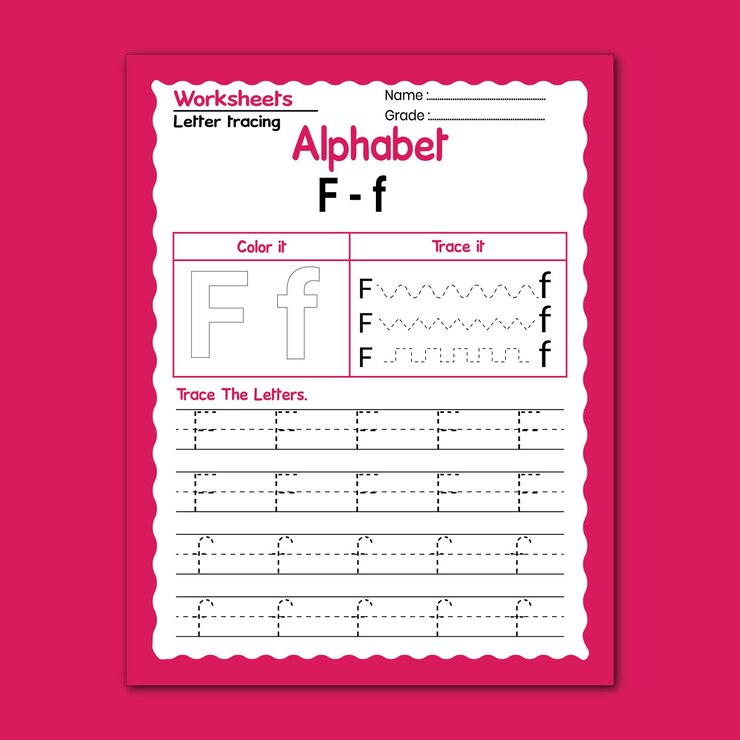 Hojas de trabajo de rastreo de letras para niños