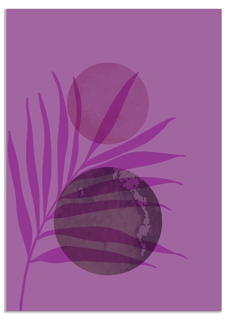 hojas tropicales de lujo arte de pared diseño de fondo vectorial