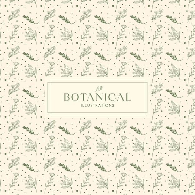 Hojas tropicales de verano Crema verde dibujado monolina floral diseño de fondo de flores botánicas