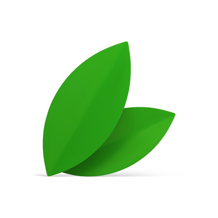 Hojas verdes eco bio orgánico follaje natural botánico exuberante decoración elemento 3d icono realista vector