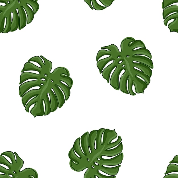 Vector hojas verdes de patrones sin fisuras para el fondo