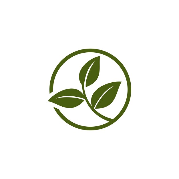 Hojas verdes vector Logo plantilla ilustración diseño Vector EPS 10