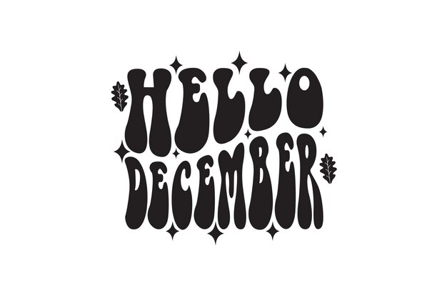 Hola archivo vectorial de diciembre