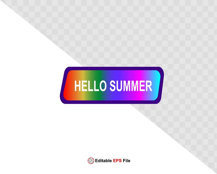 Vector hola botón de verano sol y venta vector ilustración minimalista de los rayos del sol