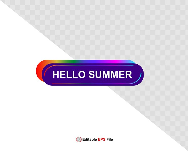 Vector hola botón de verano sol y venta vector ilustración minimalista de los rayos del sol