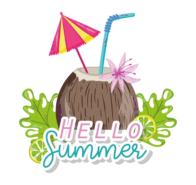 Hola caricaturas de verano