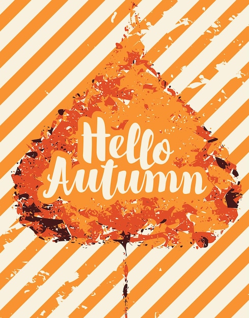 Hola cartel de otoño