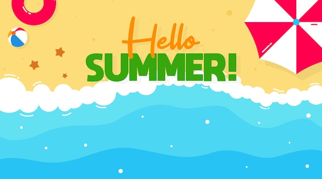Hola día de verano en la playa.