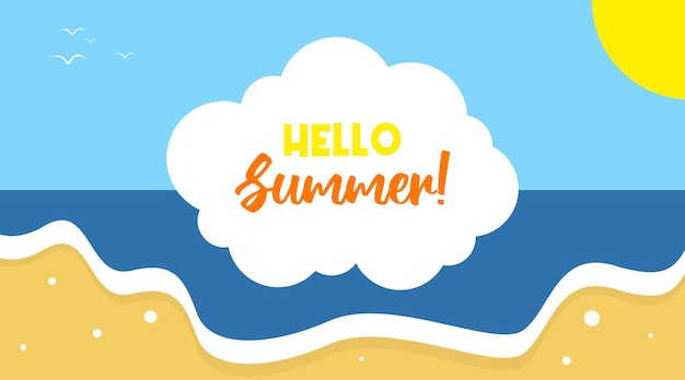 Hola día de verano en la playa.