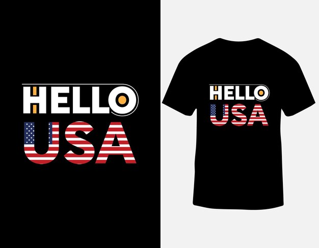 Hola diseño de camiseta de EE. UU.