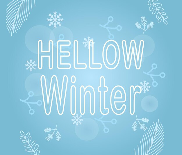 Hola diseño de imágenes de invierno vector y fondo de invierno papel tapiz