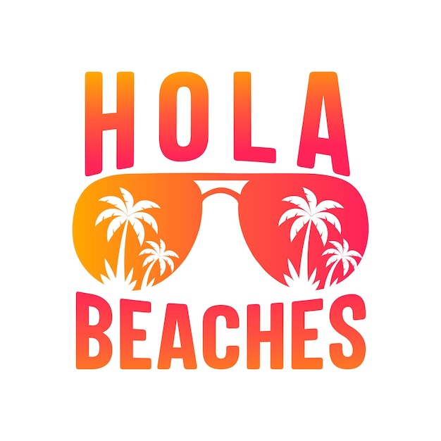 Hola diseño de logotipo de playas