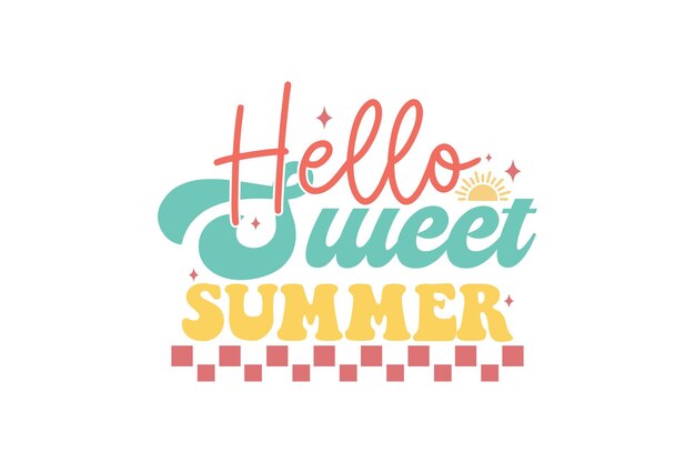 Hola dulce archivo vectorial de verano