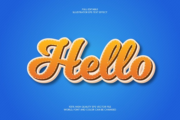 Hola efecto de texto