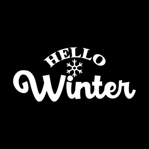 Hola inscripción de letras de invierno Logos y emblemas de invierno para tarjetas de felicitación de invitación tsh