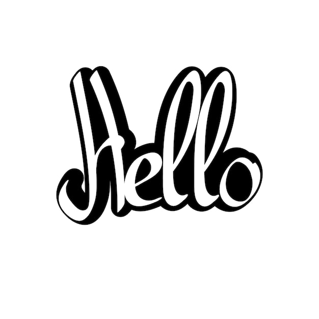 Hola letras aisladas