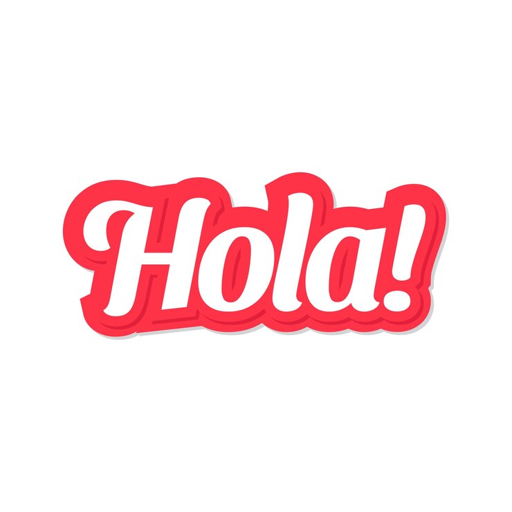Vector hola letras vectoriales aisladas