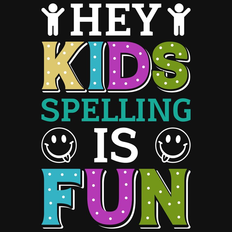 Vector hola niños, la ortografía es un diseño de camiseta tipográfico divertido