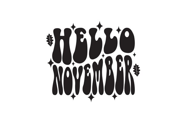 Hola noviembre archivo vectorial