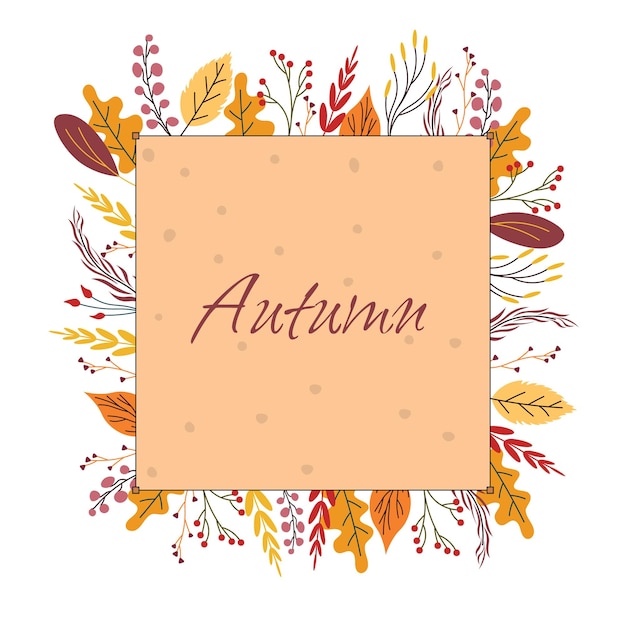 Hola otoño. diseño de fondo, banner o volante de venta de otoño. tarjeta colorida de otoño.