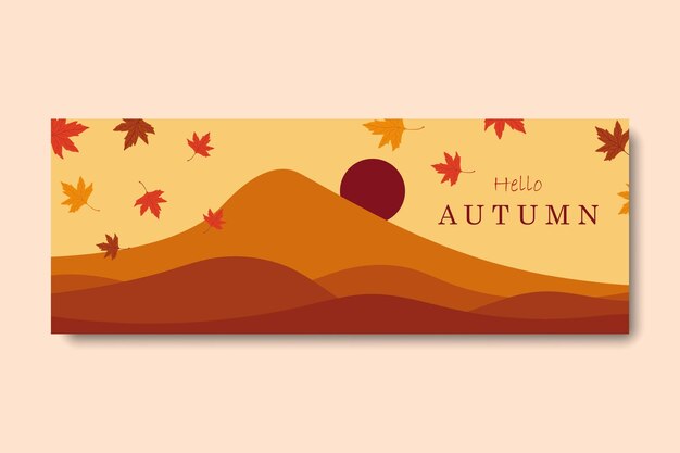 hola otoño fondo de portada de facebook