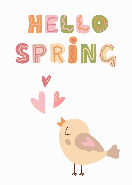 Hola pájaro de la primavera