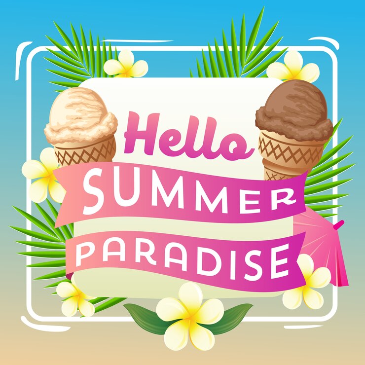 hola paraíso de verano helado