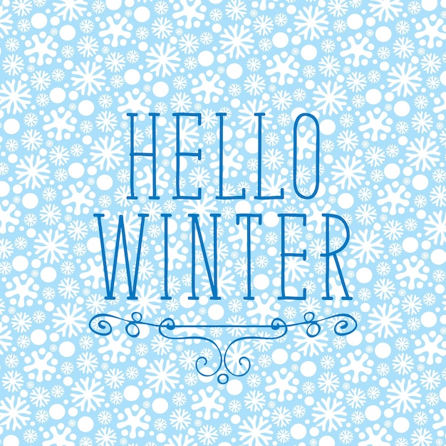 Hola, póster de invierno