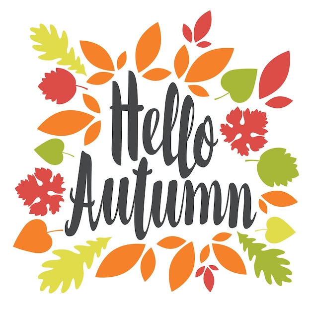 Hola, póster de otoño