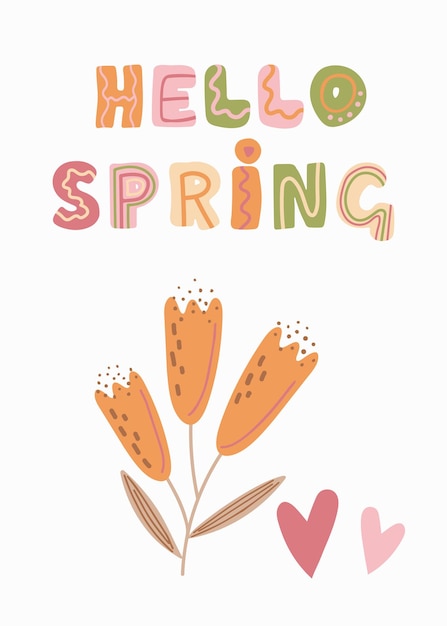 Hola primavera flores