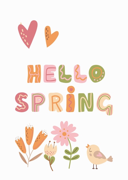 Hola primavera flores