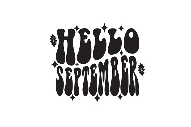 Hola septiembre archivo vectorial