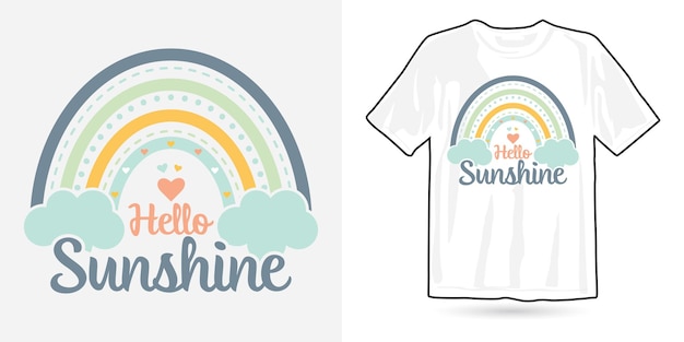 Hola Sunshine boho arco iris camiseta diseño boho arco iris patrón boho arco iris boho arco iris svg