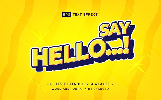 Hola a todos efecto de texto editable decir hola efecto de texto de fuente