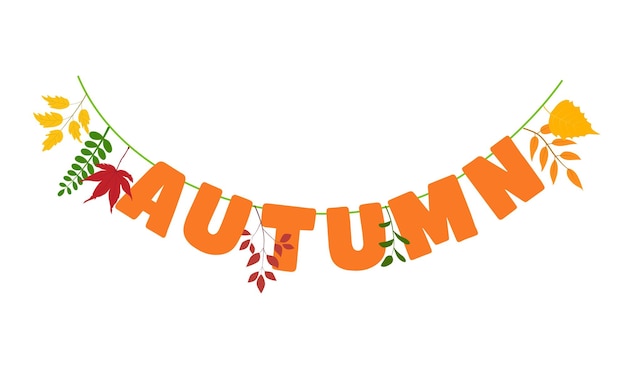 Hola vector de otoño Plantilla de diseño de otoño para decoración venta banner anuncio saludo ca