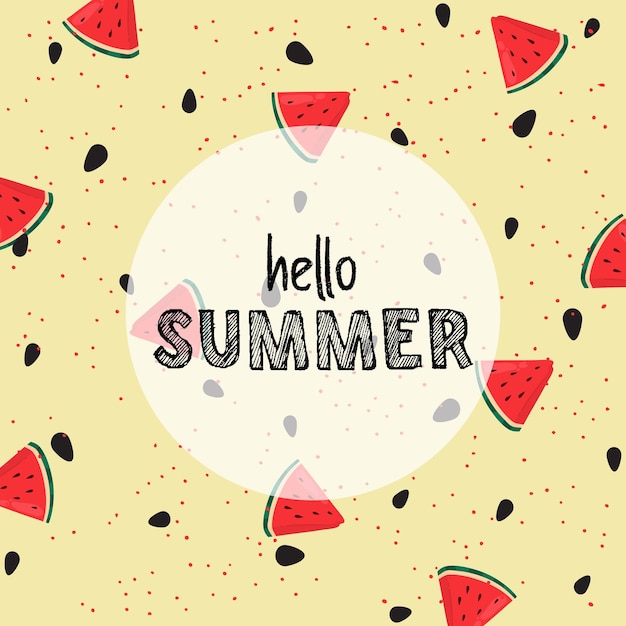 Hola verano bienvenido verano hora de verano ilustración vectorial