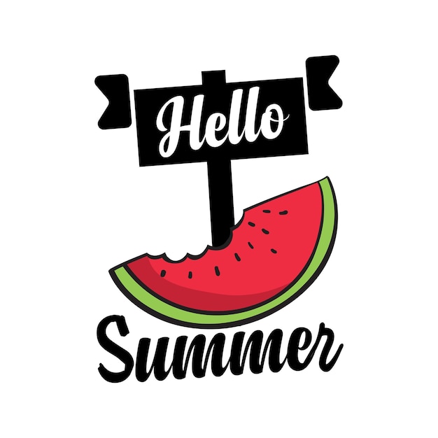 Hola verano diseño de camiseta de verano