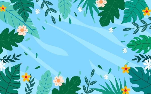 Hola verano fondo con floral