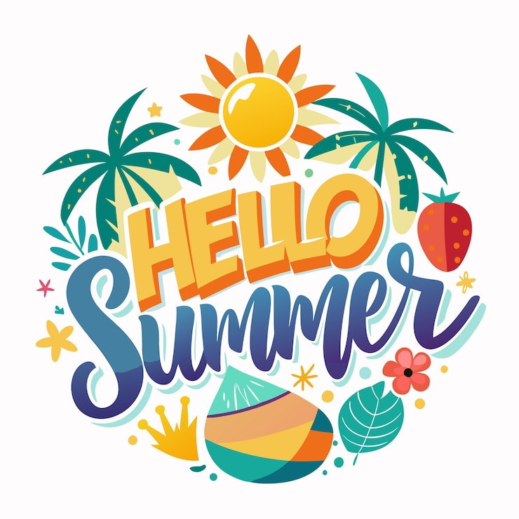Vector hola verano