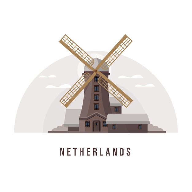 Holanda y Amsterdam City Landmark